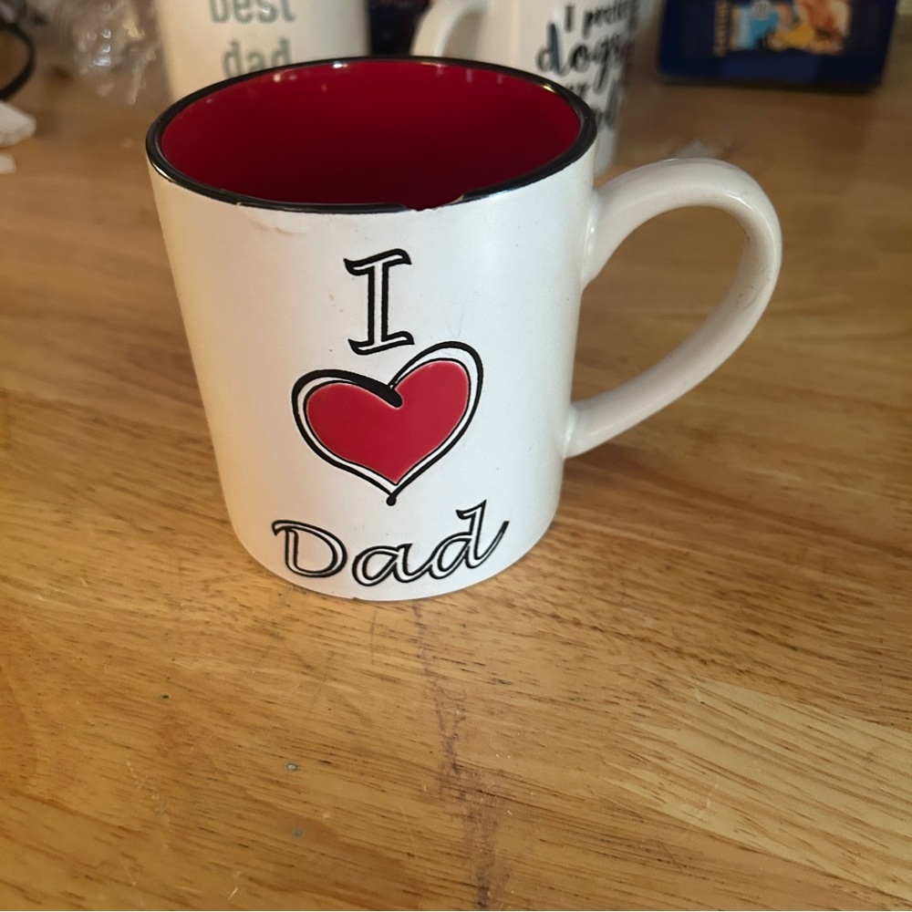 Heartfelt Dad Mug with Red Interior